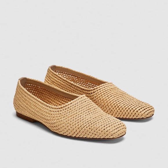Zara Shoes Woman Woven Flats Poshmark